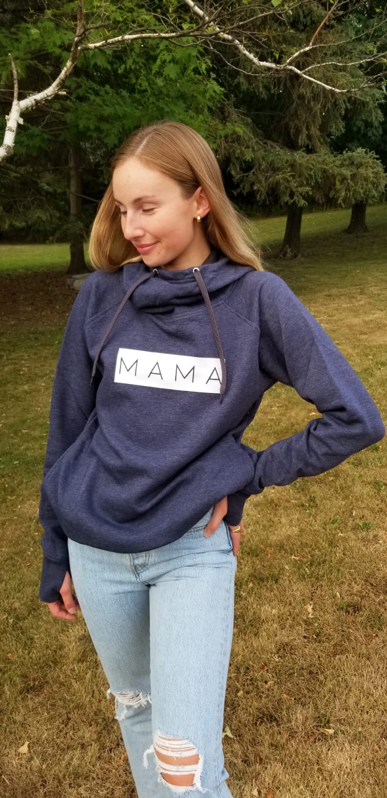The Bold Mama Vintage Hoodie X-Large / Navy