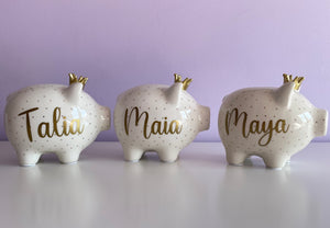 Personalized Ceramic Piggy Banks